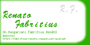 renato fabritius business card